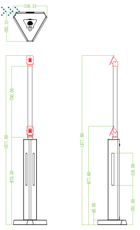 Монтажный кронштейн для приборов серии Visible Light